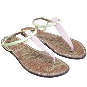 Sam Edelman "Like New" Women Gigi T strap Sandals Strap Flip Flop shoes 8